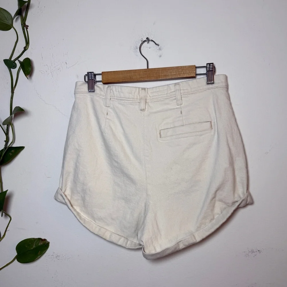 Pilcro Women's Cream Cotton Blend Shorts - - Picture 12 of 13